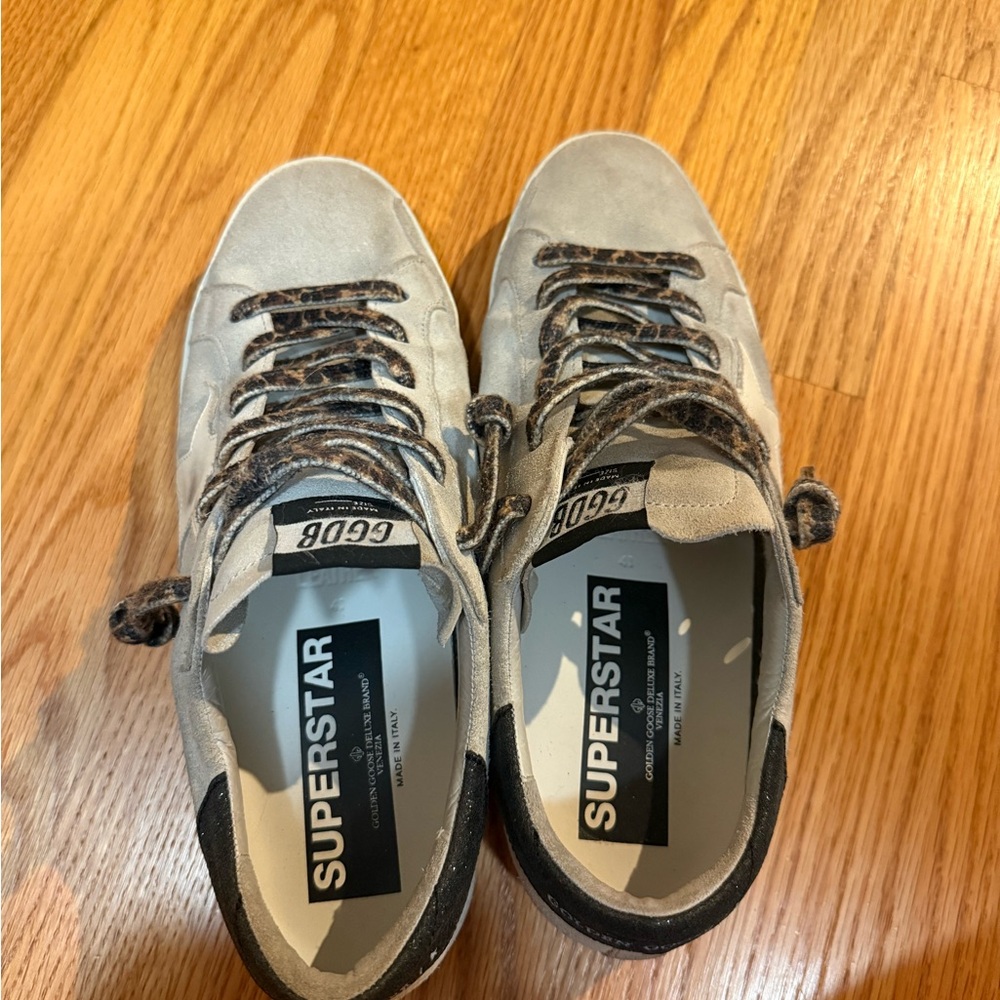 Golden Goose Gray and Black Sneakers with Suede Finish - Picture 4 of 9